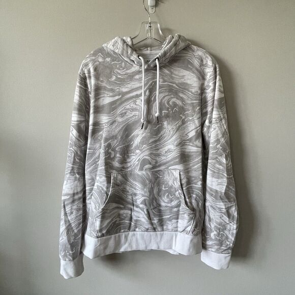 Old Navy Large Hooded Sweatshirt Hoodie Unisex Classic Marble Crosso Athleisure - Picture 2 of 7